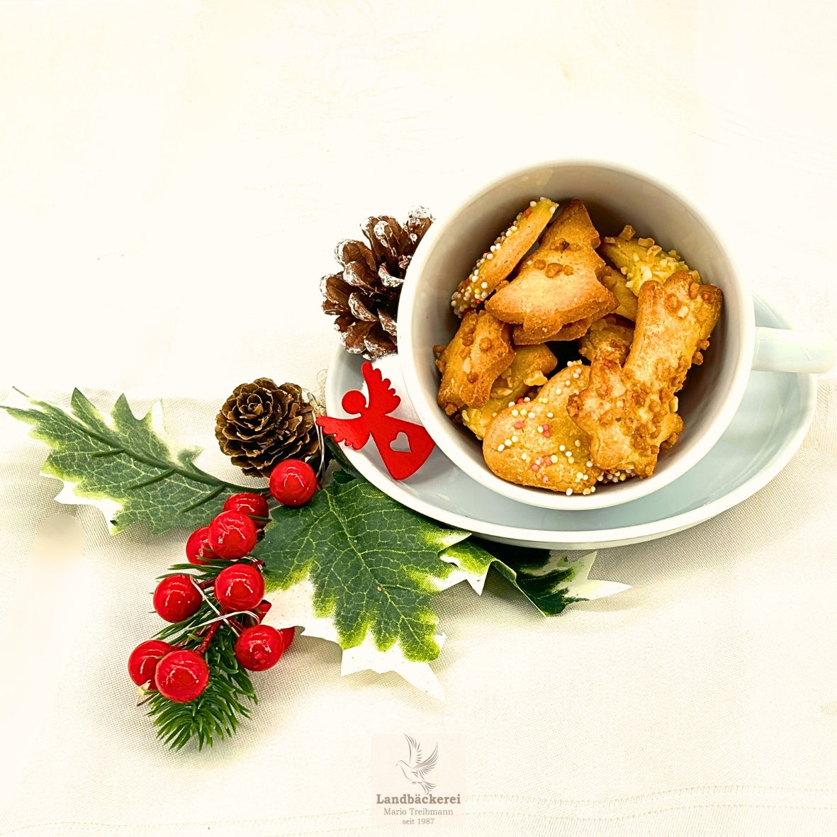 Buttergebäck in Tasse