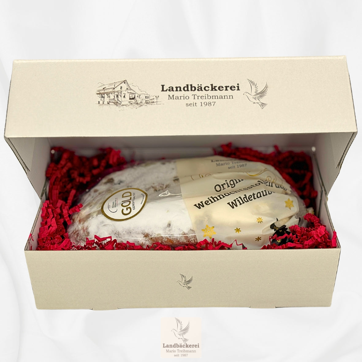 Butterstollen 1,25kg im offenen Designkarton
