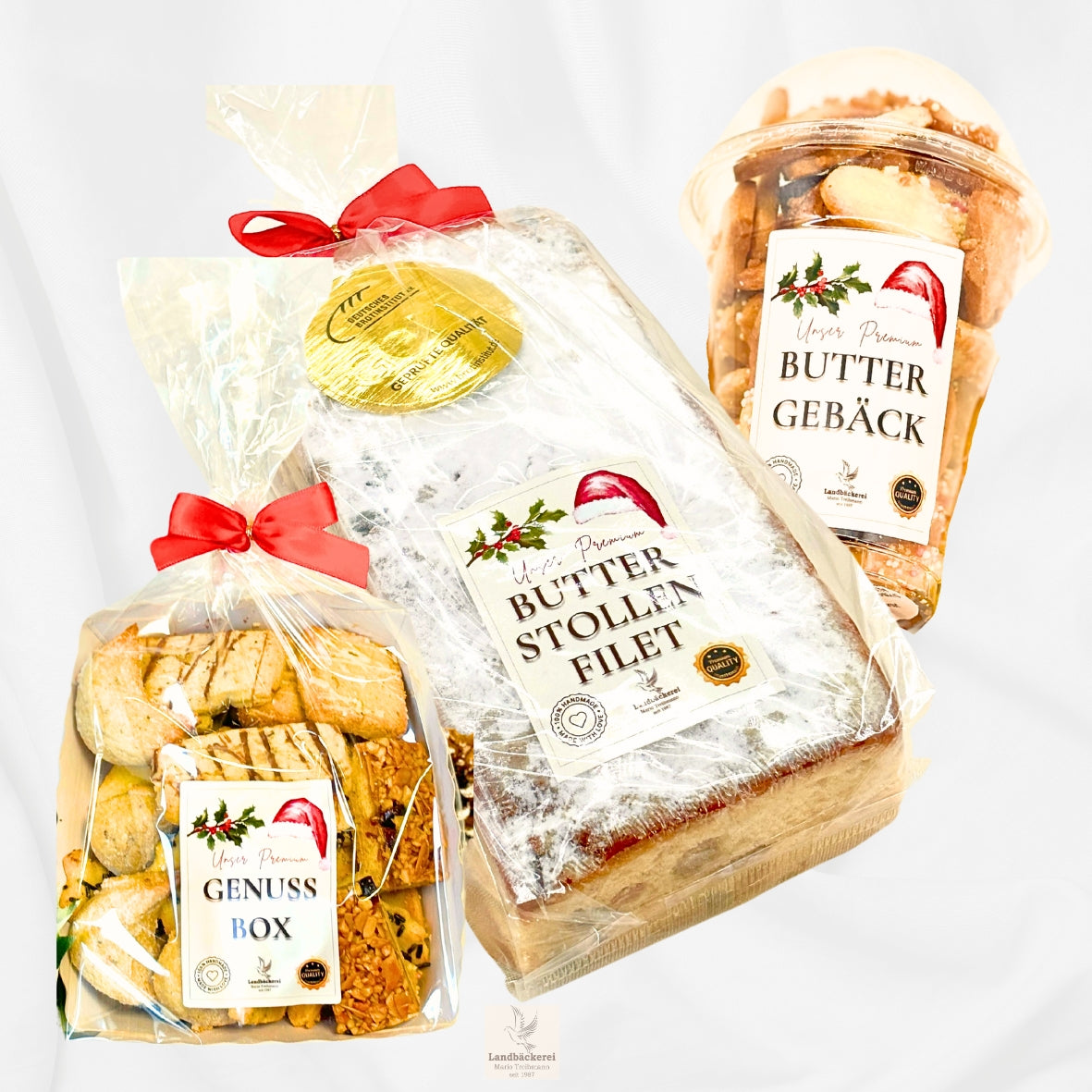 Kaffeetisch Set - Butterstollenfilet + Buttergebäck Becher + Genussbox