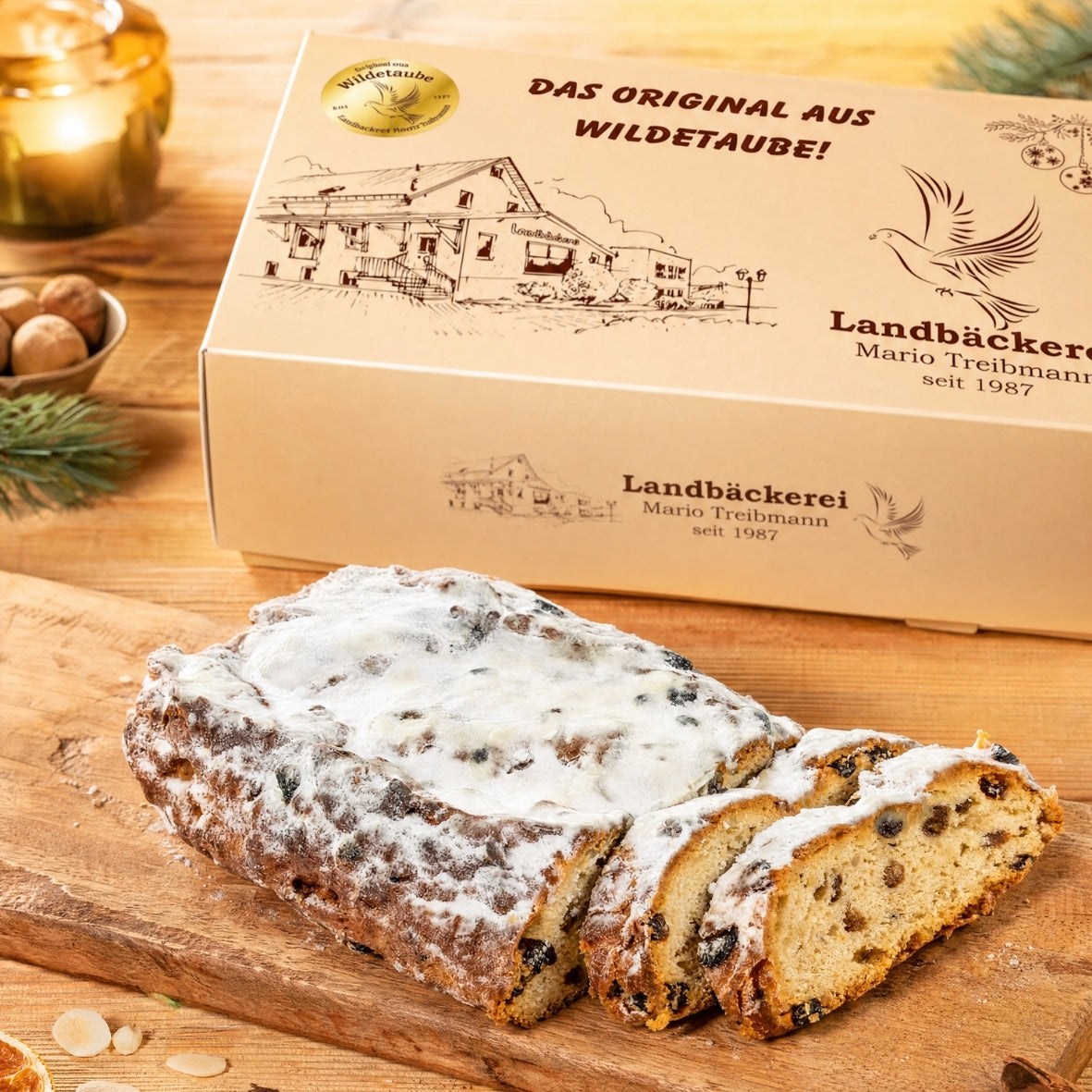 1 kg Goldsiegel - Butterstollen in stilvollem Karton